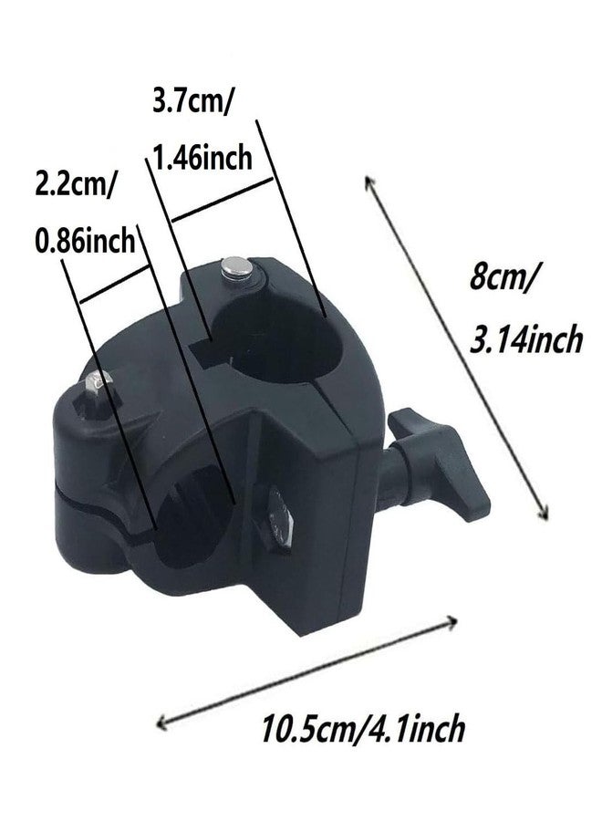 TUOREN Electronic Drum Rack Clamp 22mm Drum Rack T Clamp with Wing Nut Knob, Percussion Drum Rack Tube Clip Bracket Compatible with Roland CR-22 Electronic Drum Kit Connection Poles - Image 5